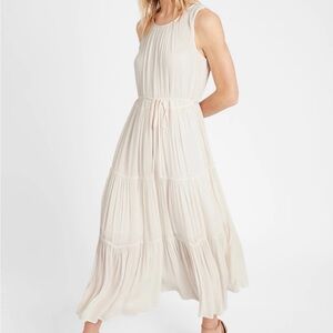 SOLD- Banana Republic Cream Tiered Maxi Dress